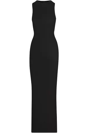 SKIMS Women Sleeveless Dresses - Women's Soft Lounge Sleeveless Long Dress - Onyx - Size Large - Onyx - Size Large