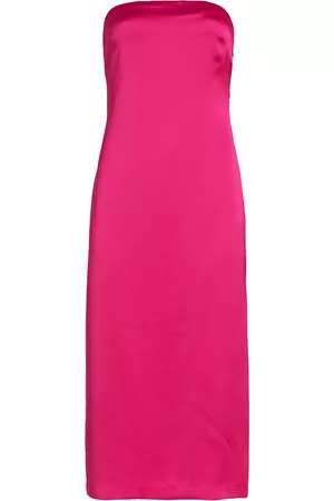 Ramy Brook Women Strapless Dresses - Women's Lisa Strapless Satin Midi-Dress - Paradise Pink - Size 00 - Paradise Pink - Size 00