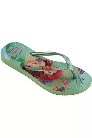 Havaianas Flip Flops - Women's Kid's Slim Disney Princess Glitter Flip-Flops - Citronella - Size 9 (Toddler) - Citronella - Size 9 (Toddler)