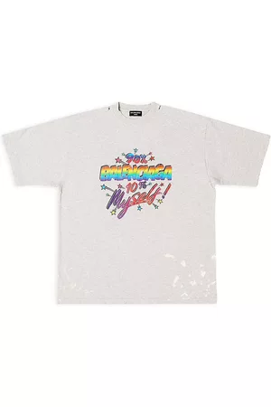 Balenciaga T-Shirts - 90/10 T-shirt Large Fit - Dark Heather Grey - Size XS - Dark Heather Grey - Size XS