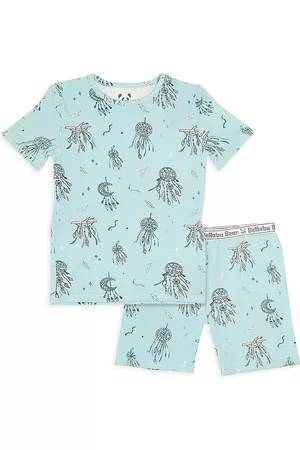 BELLABU BEAR Boys Pajamas - Baby Boy's, Little Boy's & Boy's Dreamcatcher Print Pajama Shorts Set - Bright Blue - Size 6 - Bright Blue - Size 6