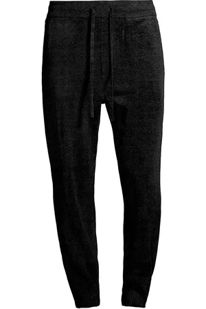 Barefoot Dreams Men Sweatpants - Men's Cozychic Ultra Lite Knit Joggers - Black - Size Large - Black - Size Large