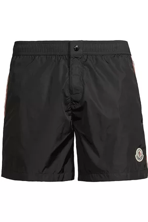 Moncler Men Swim Shorts - Men's Striped Swim Shorts - Black - Size Small - Black - Size Small