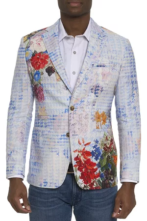Robert Graham Men Floral Coats - Men's Mystic Garden Floral Sport Coat - Size 30 - Linen - Size 30