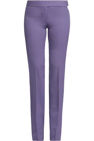 Stella McCartney Women Skinny Pants - Women's Stret-Wool Slim Pants - Mauve - Size 4 - Mauve - Size 4