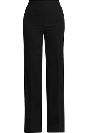 Stella McCartney Women Stretch Pants - Women's Stretch-Wool Flare Pants - Black - Size 0 - Black - Size 0