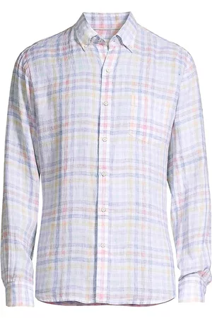 Peter Millar Men Sports T-Shirts - Men's Crown Hammock Linen Sport Shirt - Size Medium - Linen - Size Medium