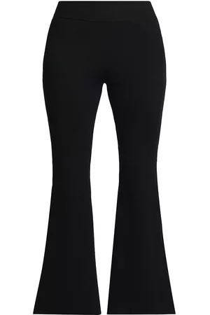 Stella McCartney Women Wide Leg Pants - Women's Knit Flare Trousers - Black - Size Large - Black - Size Large