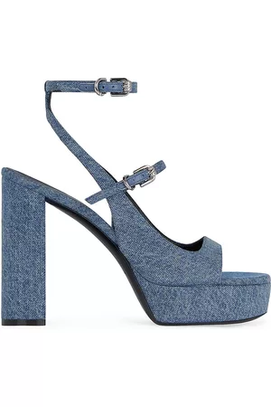 Givenchy Women Platform Sandals - Women's Voyou Platform Sandals In Denim - Medium Blue - Size 6 - Medium Blue - Size 6