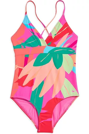 Vineyard Vines Girls Swimsuits - Little Girl's & Girl's Sconset One-Piece Swimsuit - La Palmeraie - Size 7 - La Palmeraie - Size 7