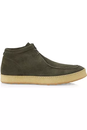 Kiton Men Lace-up Boots - Men's Suede Chukka Boots - Military Green - Size 8 - Military Green - Size 8
