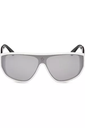 Moncler Women Square Sunglasses - Women's -Tronn Rounded Square Sunglasses - White Gunmetal - White Gunmetal