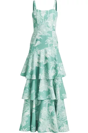 Mestiza New York Women Sleeveless Dresses - Women's Torero Sleeveless Tiered Gown - Light Green - Size 0 - Light Green - Size 0