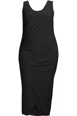 NIC+ZOE Women Graduation Dresses - Women's Gathered Sleeveless Maxi Dress - Black - Size 18 - Black - Size 18