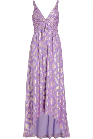 Ramy Brook Women Evening Dresses & Gowns - Women's Toby Metallic Gown - Lilac Metallic Jacquard - Size 0 - Lilac Metallic Jacquard - Size 0