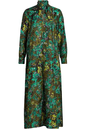 Max Mara Women Tunic Dresses - Women's Calate Tieneck Caftan Dress - Olive Green - Size 0 - Olive Green - Size 0