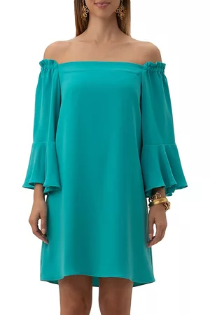Trina Turk Women Strapless Dresses - Women's Knox Off-The-Shoulder Minidress - Tranquil Turquoise - Size XS - Tranquil Turquoise - Size XS