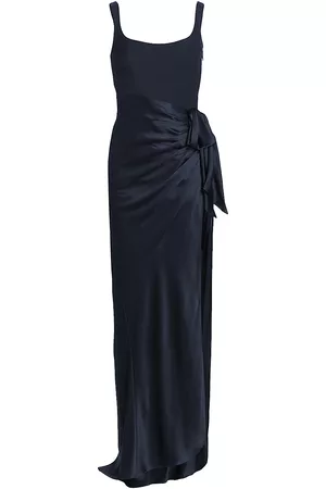 Cinq A Sept Women Evening Dresses & Gowns - Women's Marian Draped Gown - Navy - Size 00 - Navy - Size 00