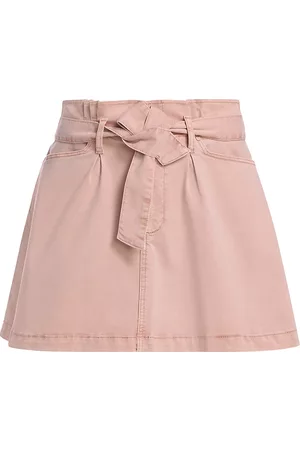 Paige Women Mini Skirts - Women's Nayla Paperbag Miniskirt - Vintage Rouge Glow - Size 25 - Vintage Rouge Glow - Size 25