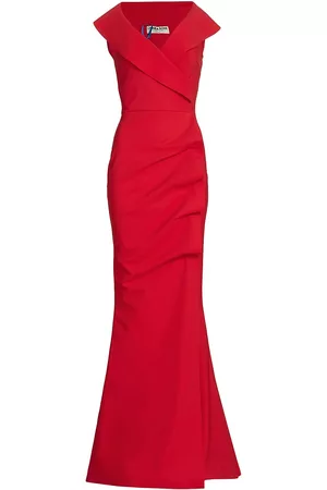 CHIARA BONI Women Evening Dresses & Gowns - Women's Cocoon Collar Trumpet Gown - Passion - Size 4 - Passion - Size 4