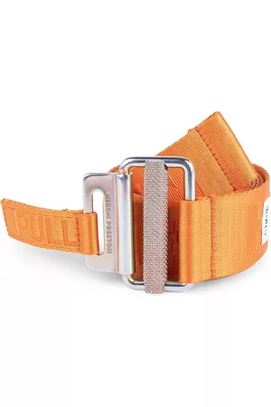 Heron Preston Men Belts - Men's Logo Tape Belt - Orange Gold - Orange Gold