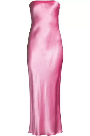 Bec & Bridge Women Strapless Dresses - Women's Moondance Satin Strapless Dress - Candy Pink - Size 2 - Candy Pink - Size 2
