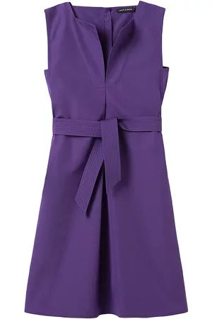Judith & Charles Women Sleeveless Dresses - Women's Vivienne Sleeveless Belted Dress - Purple - Size 0 - Purple - Size 0