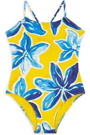 Vilebrequin Girls Swimsuits - Little Girl's & Girl's Macro Raiat Print One-Piece Swimsuit - Soleil - Size 2 - Soleil - Size 2