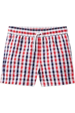 Janie and Jack Boys Swim Shorts - Little Boy's & Boy's Gingham Seersucker Swim Trunks - Size 2 - Size 2
