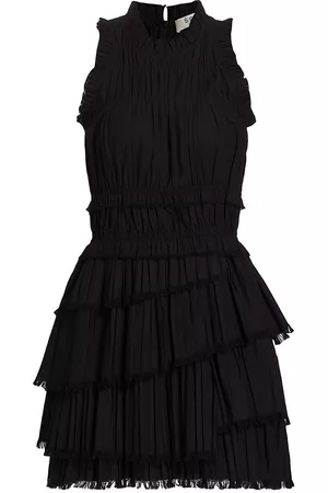 SEA Women Sleeveless Dresses - Women's Greir Pleated Sleeveless Minidress - Black - Size XXS - Black - Size XXS