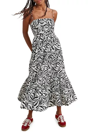 La Ligne Women Strapless Dresses - Women's Strapless Sofia Dress - Ivory Black - Size Small - Ivory Black - Size Small