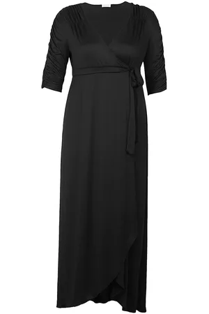 Kiyonna Women Graduation Dresses - Women's Meadow Dream Maxi Dress - Black Noir - Size 18 - Black Noir - Size 18
