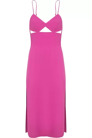 Vix Women Midi Dresses - Women's Francis Cut-Out Bustier Midi-Dress - Pink - Size 2 - Pink - Size 2