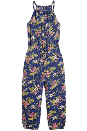 Ralph Lauren Girls Jumpsuits - Little Girl's & Girl's Layla Tropical Print Jumpsuit - Layla Tropical Print - Size 5 - Layla Tropical Print - Size 5