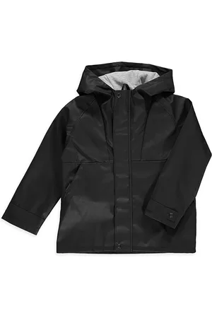 Me & Henry Boys Jackets - Baby Boy's Splash Hooded Raincoat - Black - Size 18 Months - Black - Size 18 Months