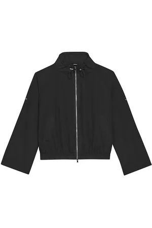 THEORY Women Anoraks - Women's Raglan Anorak Jacket - Black - Size Large - Black - Size Large