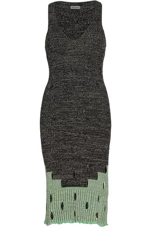 RACHEL COMEY Women Knit & Sweater Dresses - Women's Millay Knit Cut-Out Midi-Dress - Black Multi - Size XS - Black Multi - Size XS