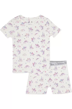 BELLABU BEAR Girls Sets - Baby Girl's & Little Girl's Unicorn T-Shirt & Shorts Set - Size 6 - Size 6