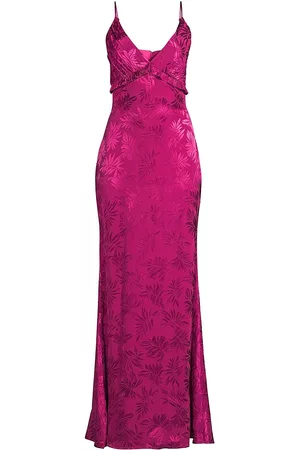 ONE33 SOCIAL Women Evening Dresses & Gowns - Women's PLT Jacquard Slip Gown - Fuchsia - Size 0 - Fuchsia - Size 0