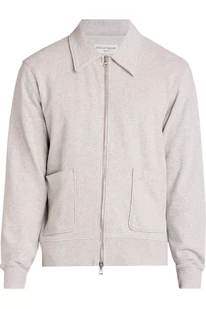 OFFICINE GENERALE Men Fleece Jackets - Men's Esborn Fleece Jacket - Heather Grey - Size XS - Heather Grey - Size XS