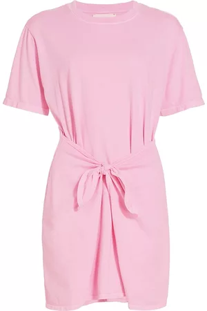 XiRENA Women Graduation Dresses - Women's Emme Tie-Waist T-Shirt Dress - Primerose Pink - Size Medium - Primerose Pink - Size Medium