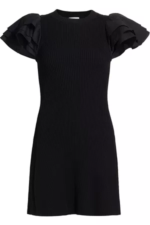 AJE Women Knit & Sweater Dresses - Women's Questa Rib-Knit Minidress - Black - Size XS - Black - Size XS