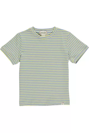 Me & Henry Boys T-Shirts - Baby Boy's Camber Striped Stretch Cotton T-Shirt - Blue - Size 6 Months - Blue - Size 6 Months