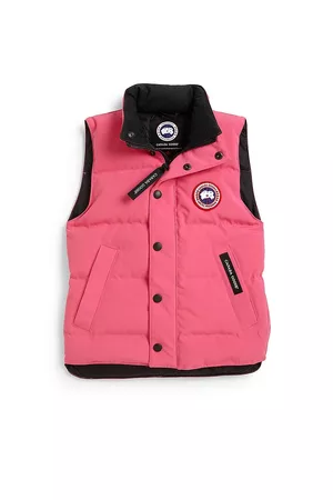 Canada Goose Girls Puffer Jackets - Little Girl's & Girl's Vanier Puffer Vest - Soft Pink - Size 6 - Soft Pink - Size 6
