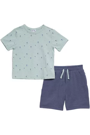 Splendid Boys Sets - Baby Boy's & Little Boy's Under The Palms T-Shirt & Shorts Set - Moss - Size 3 Months - Moss - Size 3 Months