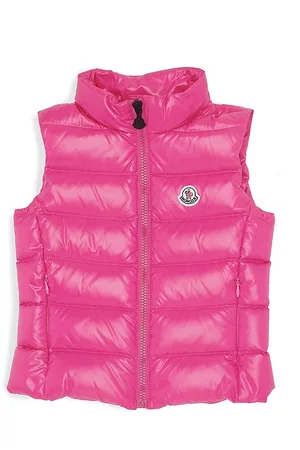 Moncler Girls Jackets - LIttle Girl's & Girl's Ghany Down Vest - Dark Pink - Size 4 - Dark Pink - Size 4