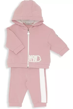 Moncler Girls Sets - Baby Girl's & Little Girl's Logo Cotton Sweatshirt & Sweatpants Set - Pink - Size 3 Months - Pink - Size 3 Months