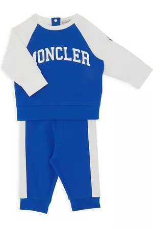 Moncler Boys Sets - Baby Boy's & Little Boy's Logo Stretch Cotton Sweatshirt & Sweatpants Set - Blue - Size 3 Months - Blue - Size 3 Months