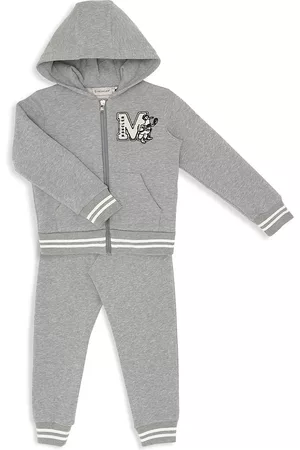Moncler Boys Sweatshirts - Little Boy's & Boy's Logo Patch Sweatshirt & Sweatpants Set - Grey - Size 4 - Grey - Size 4