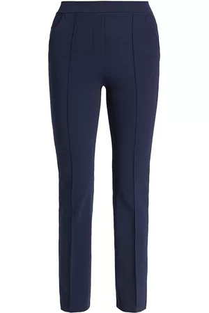 CHIARA BONI Women Stretch Pants - Women's Nuccia Stretch Jersey Crop Pants - Navy - Size 0 - Navy - Size 0
